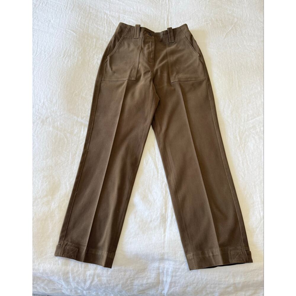 Weekend Max Mara | SZ 0 XS | Brown Eros Chino Pants Cotton Twill Minimalist